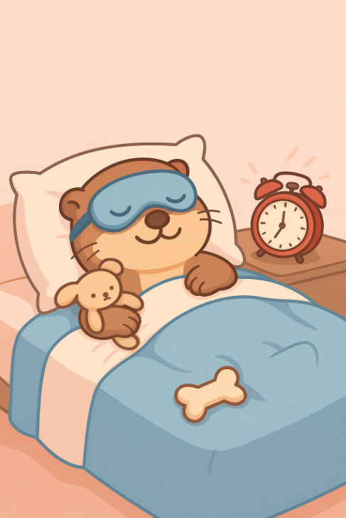 sleeping otter